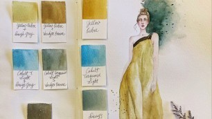 'Watercolor Fashion Illustration | How I pick colors for my painting'