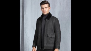 'Fashion Male Slim Coat 2018 Autumn and Winter Men-s Leather Jacket Whole Fur Inside Warm Winter'