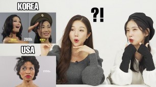 'Korean Girls React to 100 Years of Beauty Korea VS USAfeat  CUT'