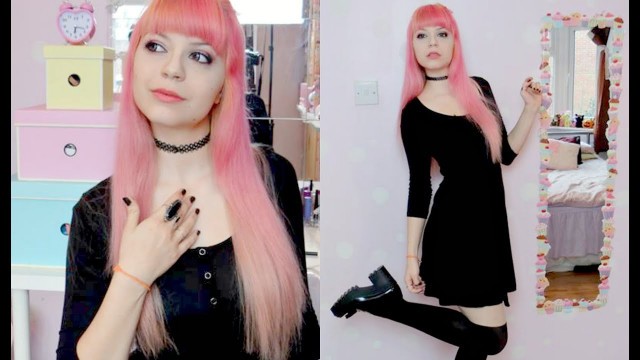 'Everyday Pastel Goth MakeUp And Outfit'