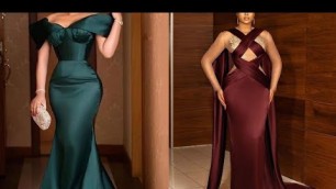 'Trendy Evening gown //style inspiration//dinner gown styles//prom dress styles// evening dresses'