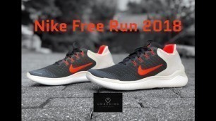 'Nike Free Run 2018 ‘blk/total crimson-vast grey’ | UNBOXING & ON FEET | running shoes | 4K'