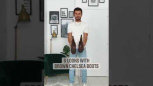 'How To Style Brown Chelsea Boots || How To Style Men\'s Brown Boots#shorts'