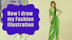 'Fashion illustration watercolor step by step #fashion #illustration'