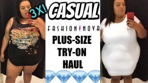 'Casual Fashion Nova Curve Plus Size Try On Haul + LookBook! Big Girls + Apple Shape!'