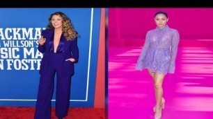 'Vanessa Hudgens Rocks Sheer Purple Dress With Short Shorts For Valentino’s PFW Show — Photos'