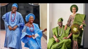 'Glamorous Nigerian traditional wedding outfits || bride and groom outfit inspiration'