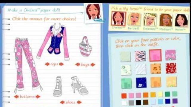 'Good Old Barbie Games My Scene Fashion Designer Game + link to play!'