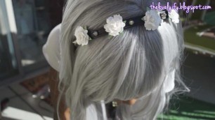 '† DIY Pastel Goth spiked floral headband tutorial †'