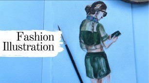 'Fashion Illustration Series ❤️  #Series #Shorts #Part2 #Illustration How To Paint Fashion Sketch'