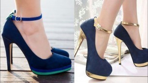 'Women fashion pointy toe Chelsea zipper block heels boots 2021-22 styles'