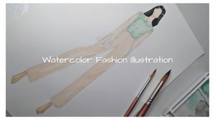 'Watercolor Fashion Illustration Painting Street Style | Sasi'
