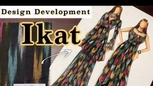 'Ikat Fabric | Fashion Illustration | Art Studio by Srabani | Fabriclore'