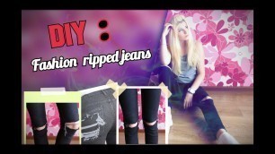 'DIY: Модные рваные джинсы ✤✤✤ Fashion ripped jeans ✤✤✤ Gomel'
