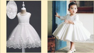 'baby btidal white dresses baby frocks 2020 new fashion collection ideas'