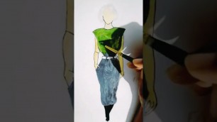 'Fashion Illustration|FAD| Fashion Art Design|Easy Fashion Illustration With Watercolor'