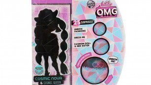 'LOL Surprise OMG Winter Disco Fashion Doll Cosmic Nova & Cosmic Queen Unboxing Toy Review'