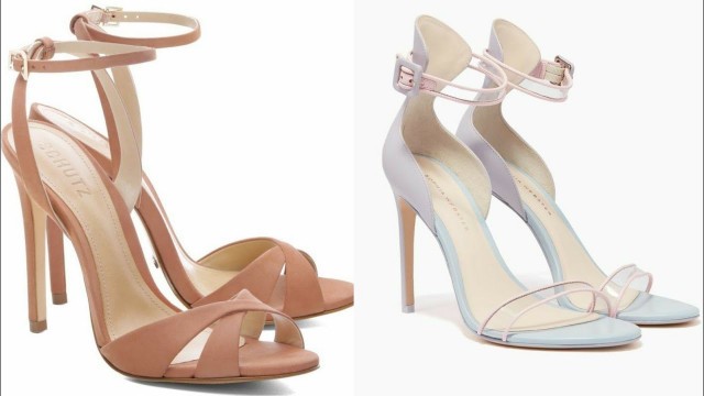 'nude,transparent and different footwear/fashion designer\'s unique high heel sandals collection'