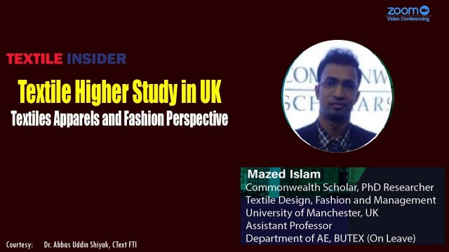'Textile Higher Study in UK : Textiles Apparels and Fashion Perspective।।Textile Insider'