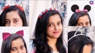 '5 Amazing DIY Kitty Hairbands From WASTE | Hair Accessories'