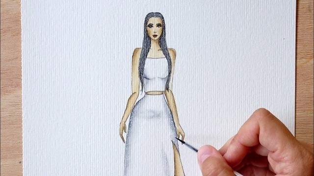 'Kim Kardashian at the MTV Movie Awards 2018 - Fashion Illustration time lapse'
