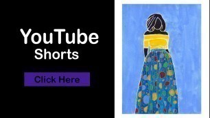 'Watercolor Fashion Illustration : Black Girl Art / How to Draw Satisfying Art #Shorts'
