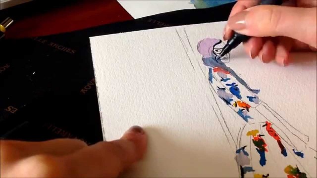 'Making of. Watercolor fashion illustration tutorial'