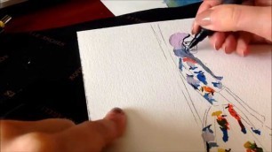 'Making of. Watercolor fashion illustration tutorial'