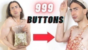 'WHY Did I Do This? DIY 1000 Buttons Top (That  NO ONE Asked For)▶CRAZY DIY Fabric Manipulation Ideas'