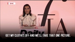 'Kim Kardashian Jokes About Nude Photoshoots on Stage - LA Fashion Awards'