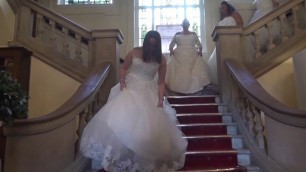 'Model in wedding dress FALLS down during a Bridal Fashion Show'
