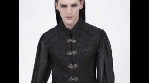 'Men\'s Goth Vest With Dish Buckles'
