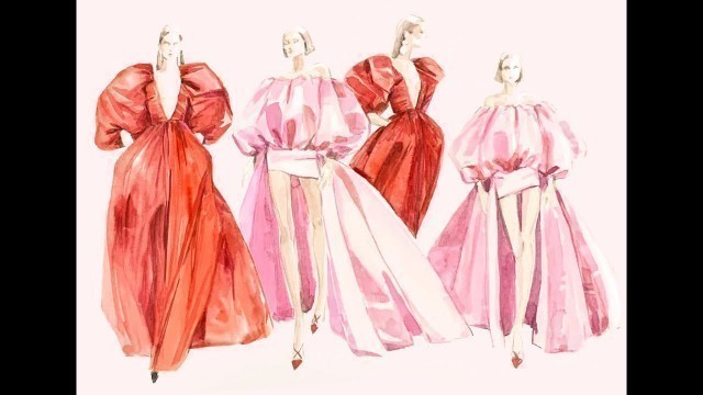 'Fashion illustration - Watercolor Timelapse'