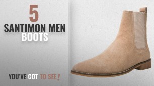'Top 10 Santimon Men Boots [ Winter 2018 ]: Santimon Chelsea Boots Men Suede Casual Dress Boots Ankle'