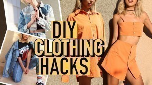 'DIY URBAN OUTFITTERS CLOTHING HACKS! Turning old clothes into new! | DIY | Nava Rose'