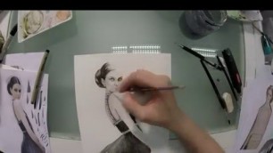 'Chanel Fashion Illustration - Watercolor speed painting'