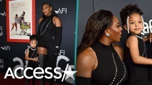 'Serena Williams & Daughter Olympia Twin In Bodysuits At ‘King Richard’ Premiere'