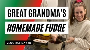 'Five-ingredient old fashioned fudge recipe (vlogmas day 10)'