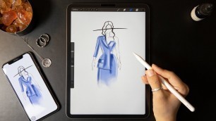 'Procreate Fashion illustration Speed Drawing | Apple Pencil | iPad Pro'