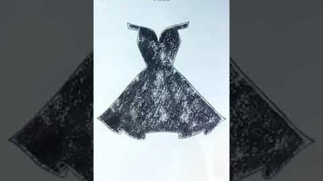 'How To Draw A Dress #2// Satisfying creative Art #Fashion. #Glitter. #Shorts'