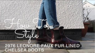 'How To Style Dr Martens 2976 Leonore Faux Fur Lined Chelsea Boots | Fashion | Melanie Kate'