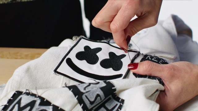 'How To: Sew a Patch on Clothing and Jackets | Marshmello DIY Fashion Hacks'