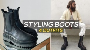 'HOW TO STYLE BOOTS | 4 Outfit ideas | Mens fashion 2021'
