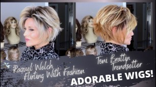 'Raquel Welch FLIRTING WITH FASHION & Toni Brattin TRENDSETTER Wig | DOPPELGANGERS! Cap & Price Diff!'