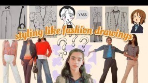 'Styling like Fashion Drawings | Fashion outfit lookbook | Harshita Tiwari'