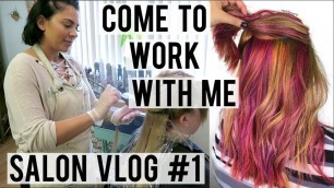 'DAY IN THE LIFE OF A HAIRSTYLIST | PULP RIOT FASHION COLORS | SALON VLOG #1'