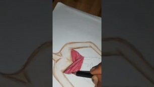 'Skin Rendering Using Colour Pencil |Fashion Figure Drawing | Fashion illustration | Skin Tone'