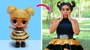 'LOL Surprise Dolls In Real Life / 10 LOL Surprise Hairstyle And Clothes Ideas'