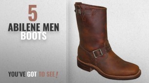 'Top 10 Abilene Men Boots [ Winter 2018 ]: Abilene Men\'s Sage by 11\" Engineer Boot Square Toe Tan 8.5'