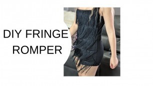 'DIY Black Fringe Romper...Party Dress'